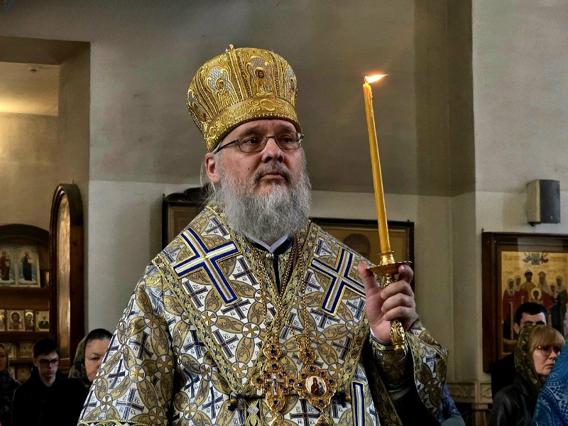 Епископ Николай возглавил служение Всенощного бдения в канун Благовещения Пресвятой Богородицы